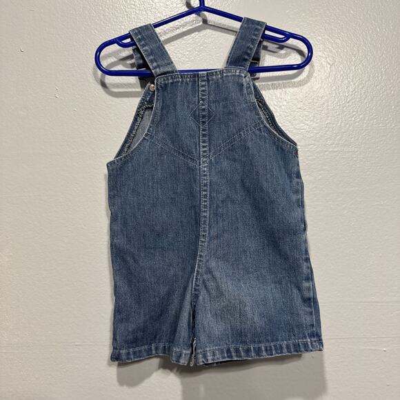 Vintage Baby Boy Bib Overalls Shorts Built Like A Mack Truck 18 Months USA Made - Picture 4 of 7